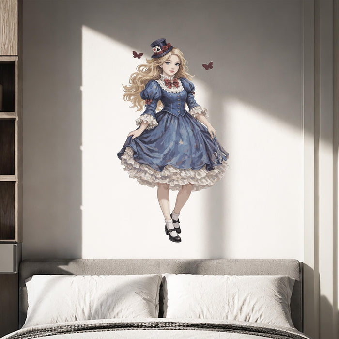 Colorful Wall Decal Alice in Wonderland  Vinyl Mural z5535