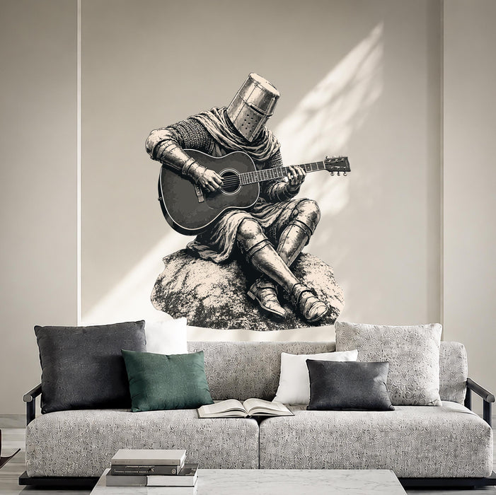 Colorful Music Knight Playing Guitar Wall Decal z5703