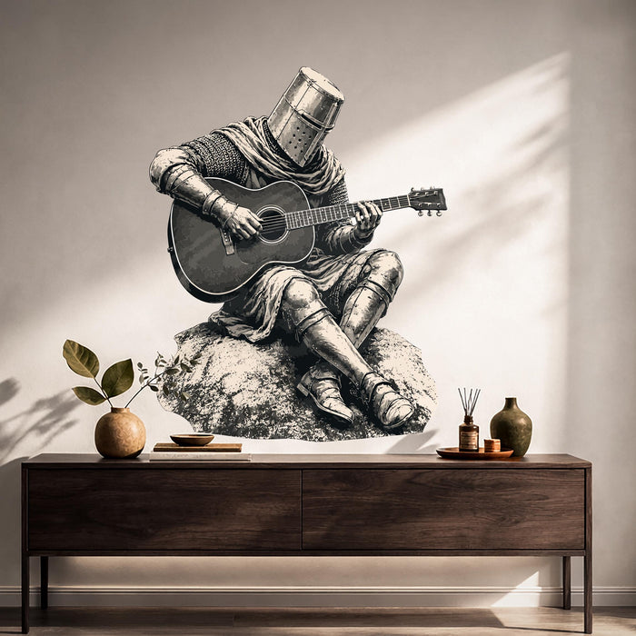 Colorful Music Knight Playing Guitar Wall Decal z5703