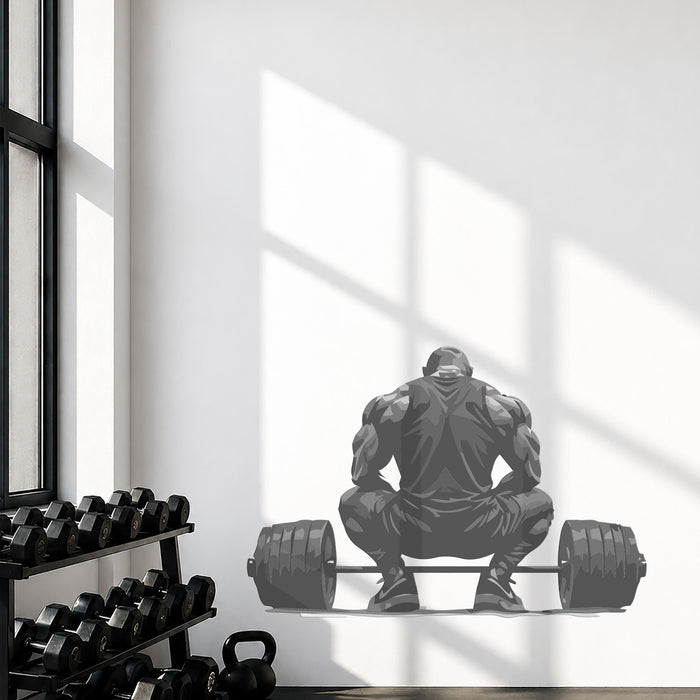 Colorful Gym And Sport  Barbell Wall Decal Mural z5738