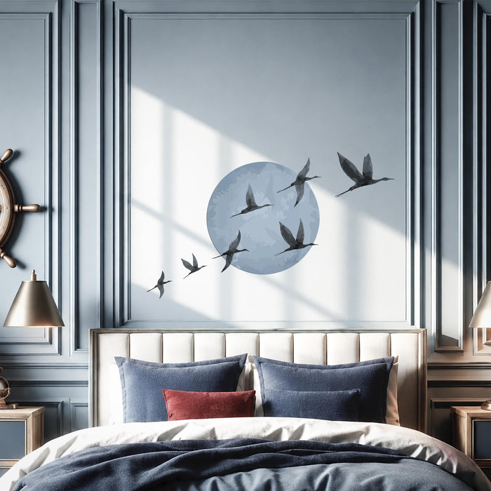 Colorful Style Sun Birds Nature Wall Decal z5751