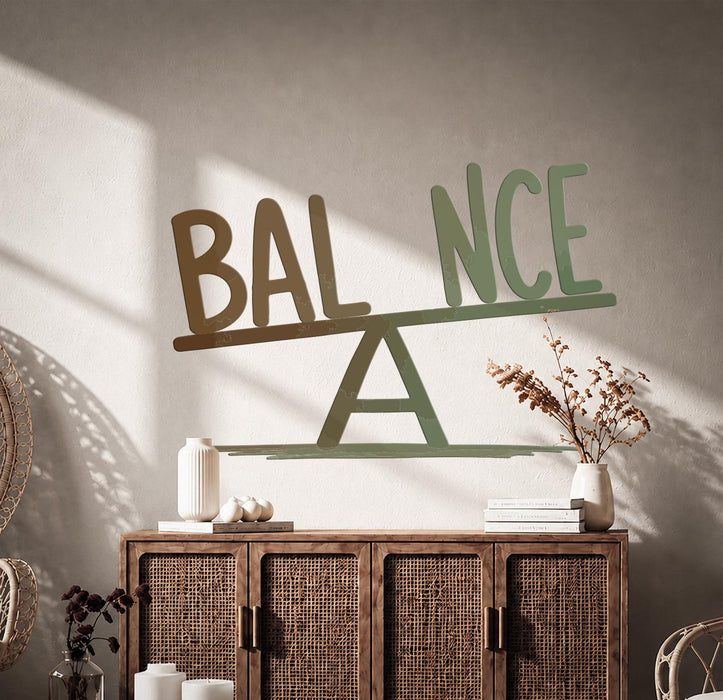 Colorful Motivation  Quote Words Balance Vinyl Art z5755