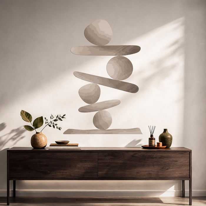 Colorful Stone Zen Balance Vinyl Art z5757