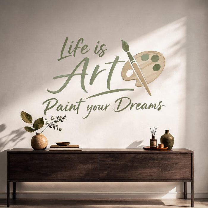 Colorful Motivation Quote Life Is Art Words z5760