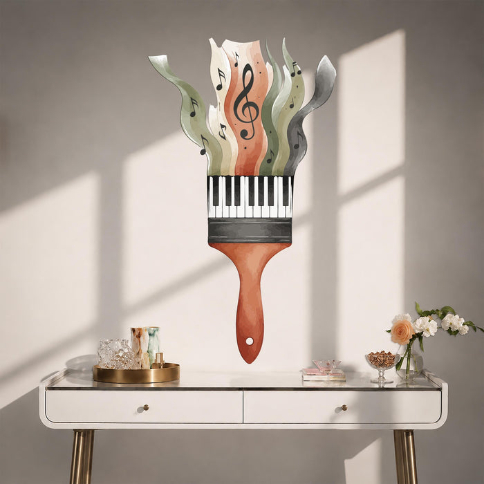 Colorful Notes Music Paint Brush Decal z5762