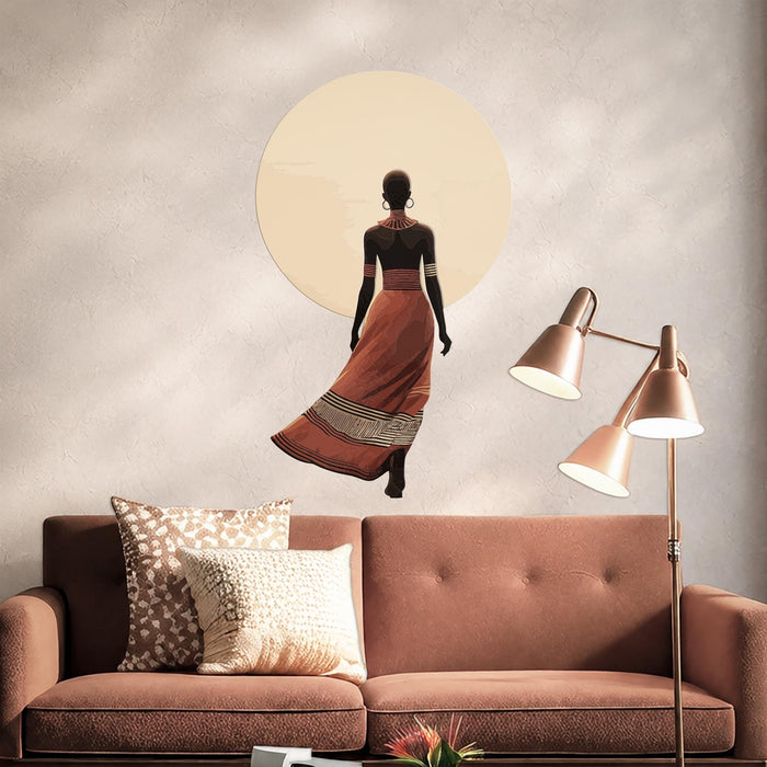 Colorful Black Girl Sun Wall Decal z5767