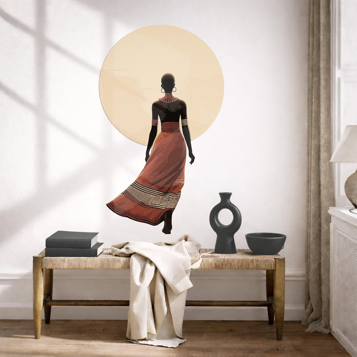Colorful Black Girl Sun Wall Decal z5767