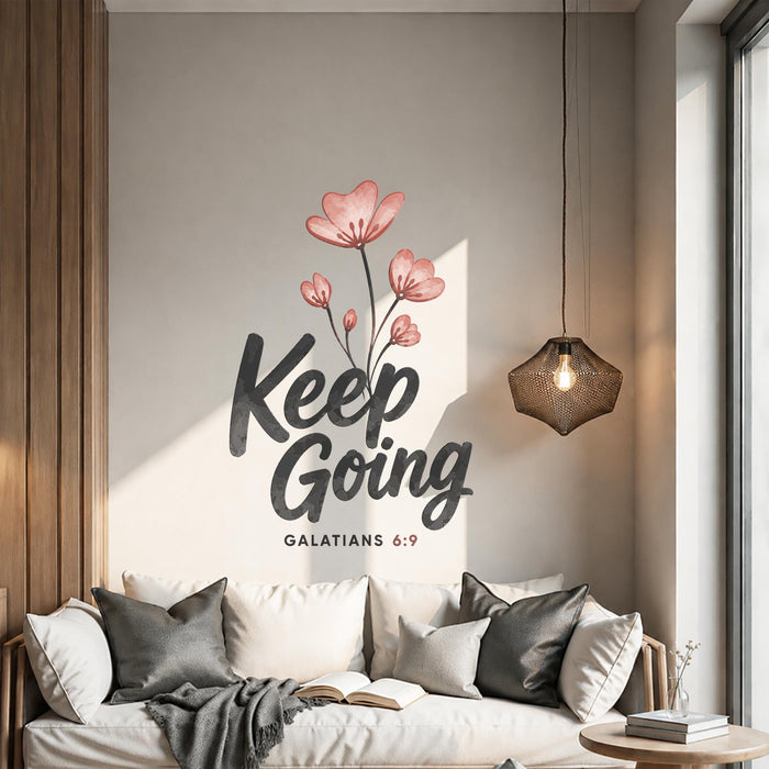 Colorful Quote Words Bible Keep Going  Wall Decal z5783
