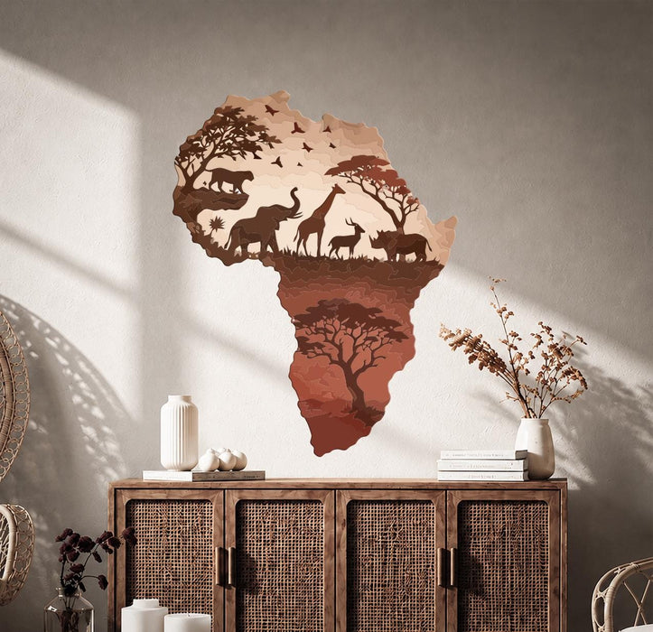 Colorful Africa African Animals Vinyl Art z5786