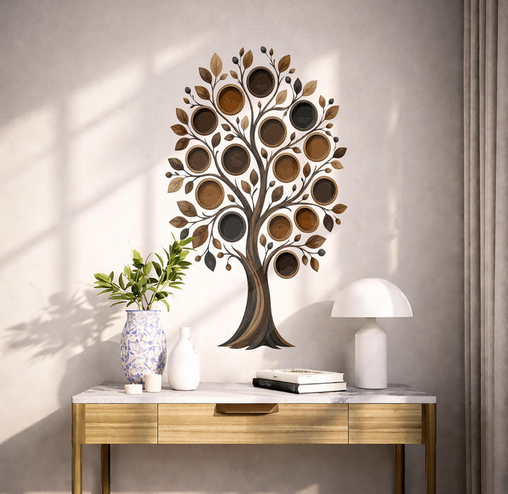 Colorful Tree Coffee Cup Wall Decal z5742