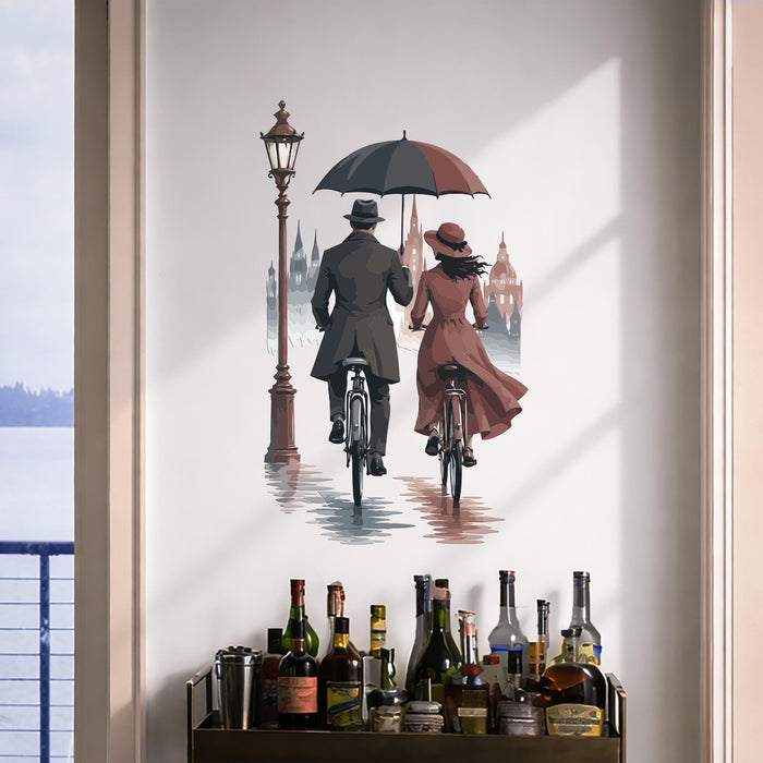 Colorful Romantic Umbrella Rain Wall Decal z5795