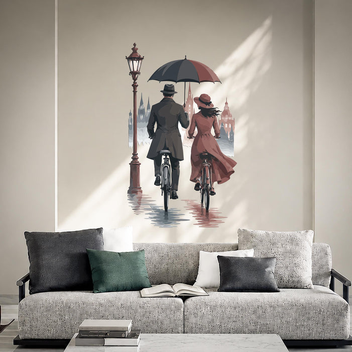 Colorful Romantic Umbrella Rain Wall Decal z5795