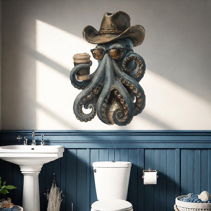 Colorful Octopus Sea Ocean Cofee Wall Decal z5801