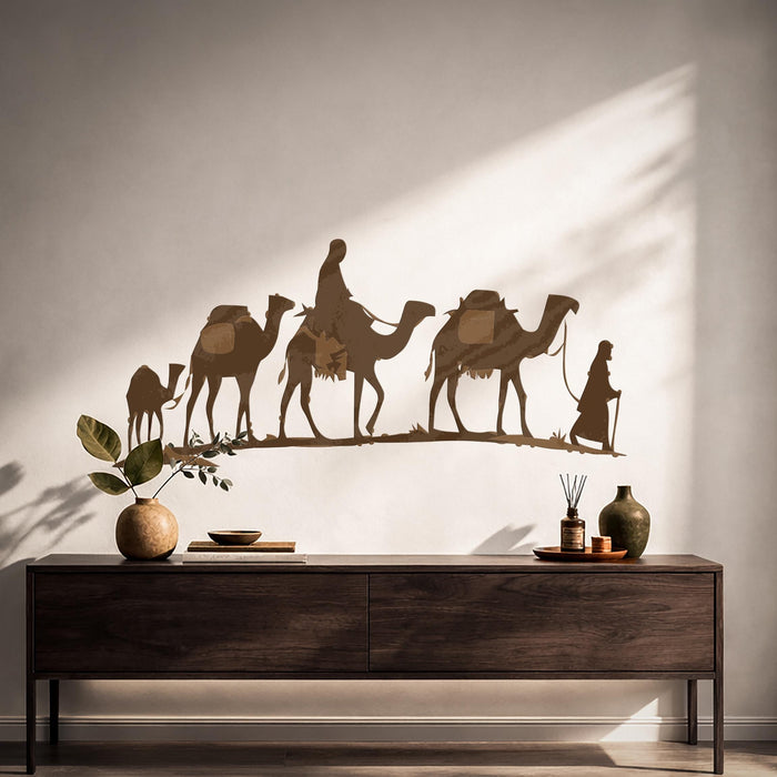 Colorful Camel Desert Arabs Caravan Decal z5820