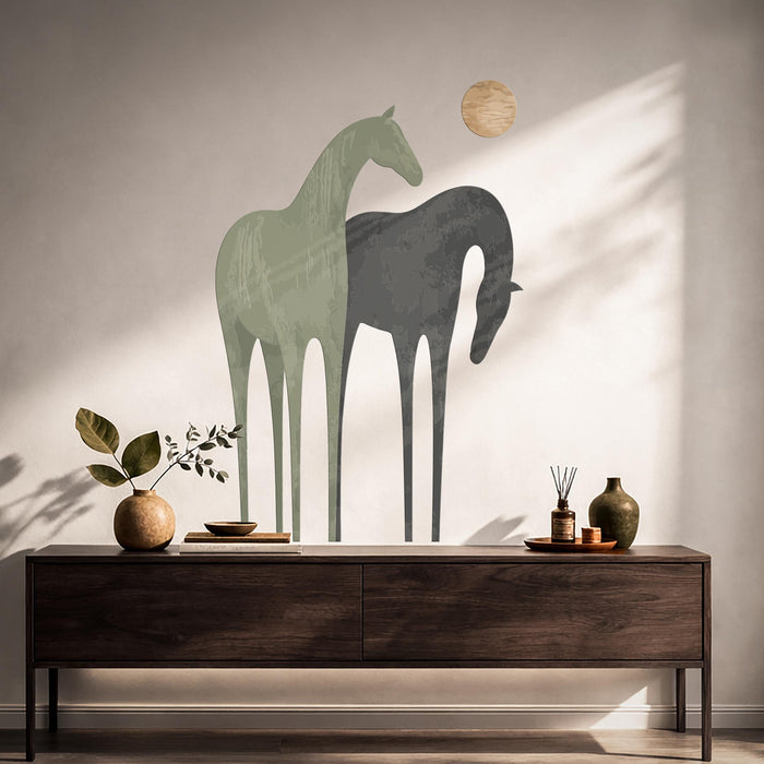 Colorful Horses Sun Romantic Decal z5749