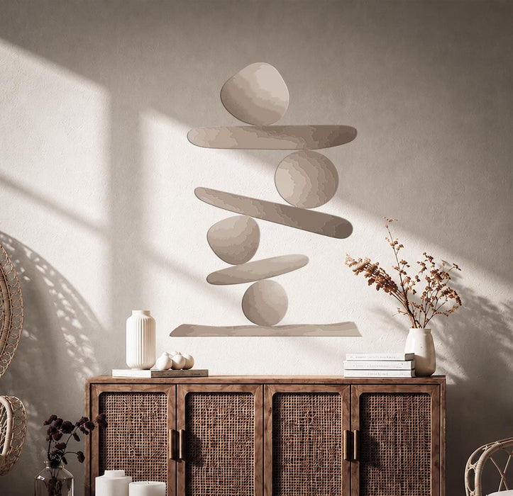 Colorful Stone Zen Balance Vinyl Art z5757