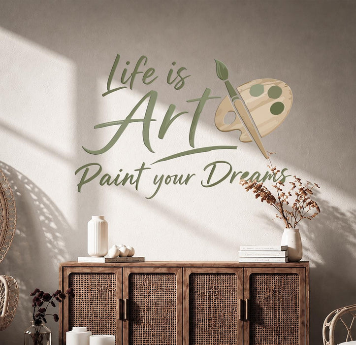 Colorful Motivation Quote Life Is Art Words z5760