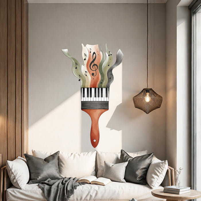 Colorful Notes Music Paint Brush Decal z5762