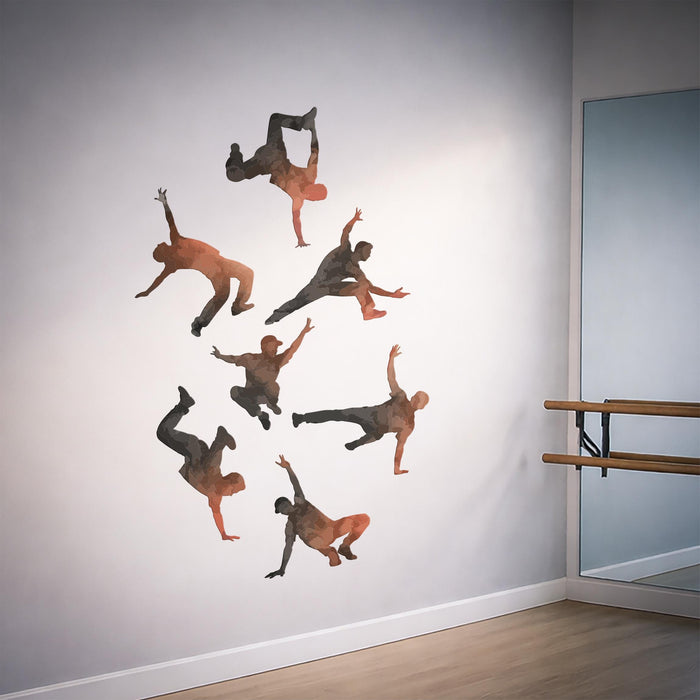 Modern Dance Dancing Men Wall Decal z5839