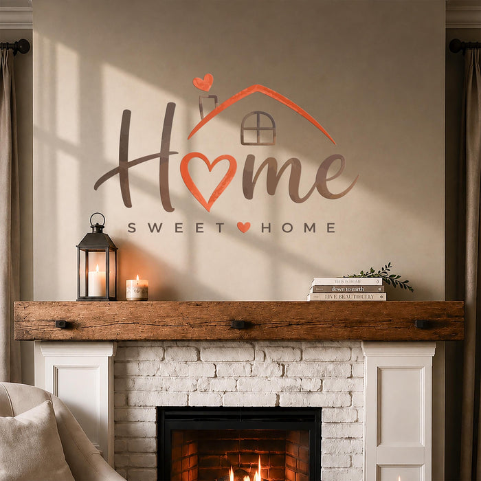 Colorful Quote Words Home Sweet Home Wall Decal z5768