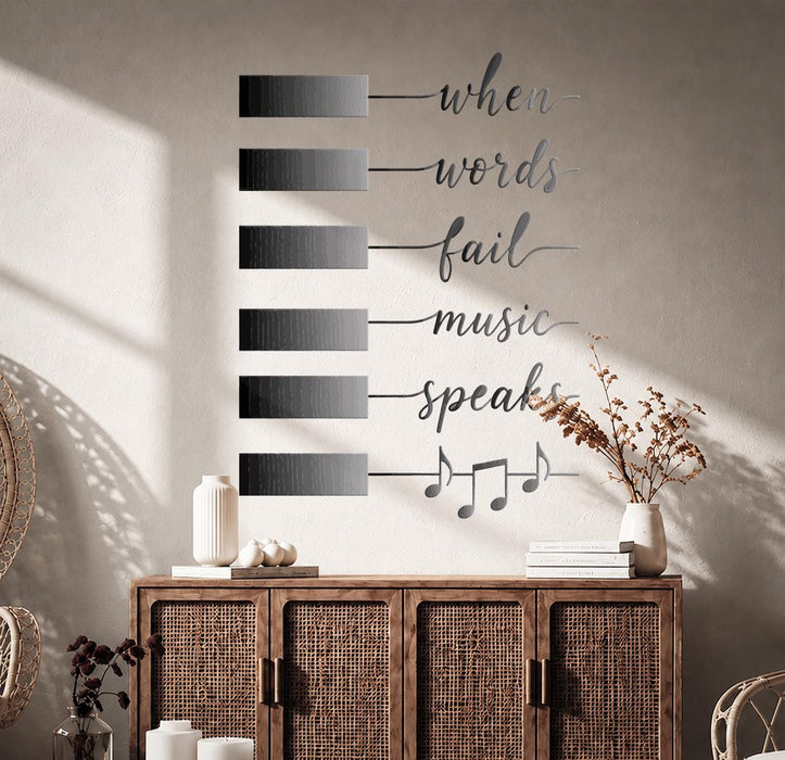 Colorful Music Quote Piano Vinyl Art z5769