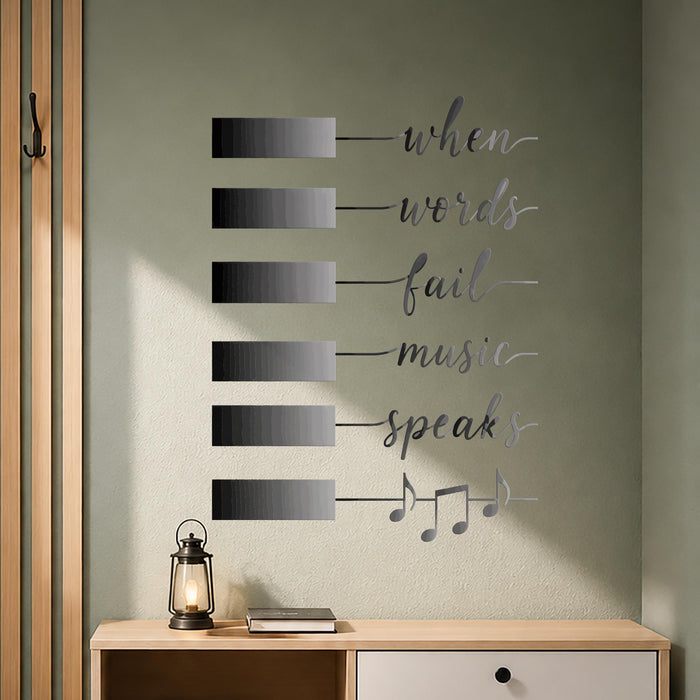 Colorful Music Quote Piano Vinyl Art z5769