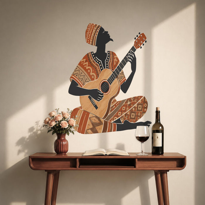 Colorful Music Africa African Musician Vinyl Art z5774