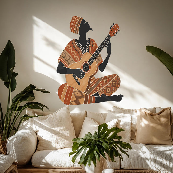 Colorful Music Africa African Musician Vinyl Art z5774