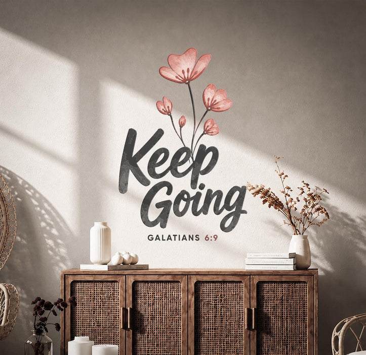 Colorful Quote Words Bible Keep Going  Wall Decal z5783