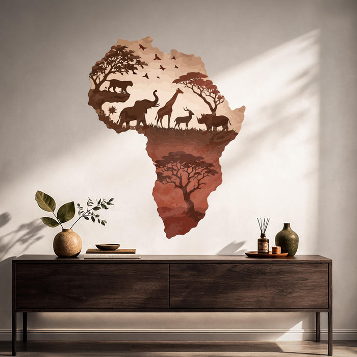 Colorful Africa African Animals Vinyl Art z5786