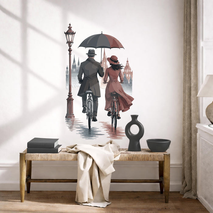 Colorful Romantic Umbrella Rain Wall Decal z5795