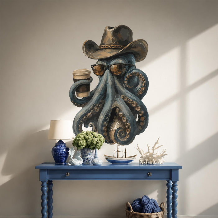 Colorful Octopus Sea Ocean Cofee Wall Decal z5801