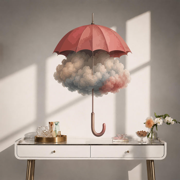 Colorful Umbrella Cloud Rain Wall Decal z5822