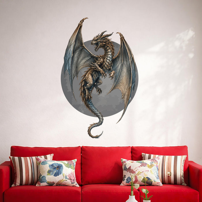 Colorful Wall Decal Dragon Fantasy Vinyl Art z5846