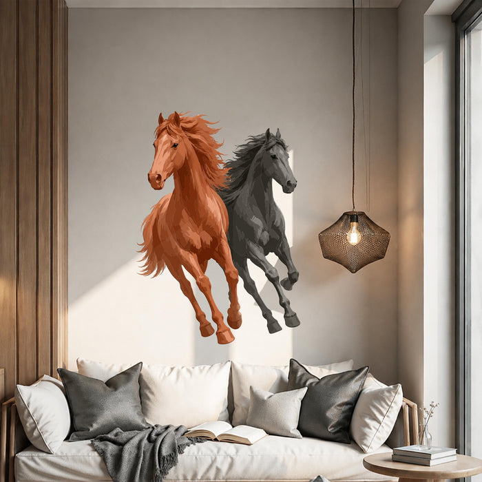Colorful Colorful Horses  Animals Romantic Wall Decal z5854