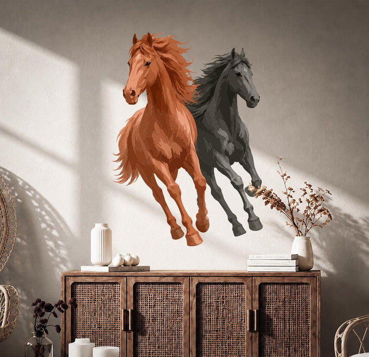 Colorful Colorful Horses  Animals Romantic Wall Decal z5854