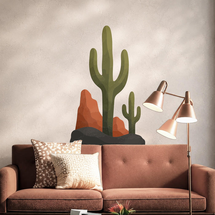 Colorful Cactus Desert Wall Decal z5860