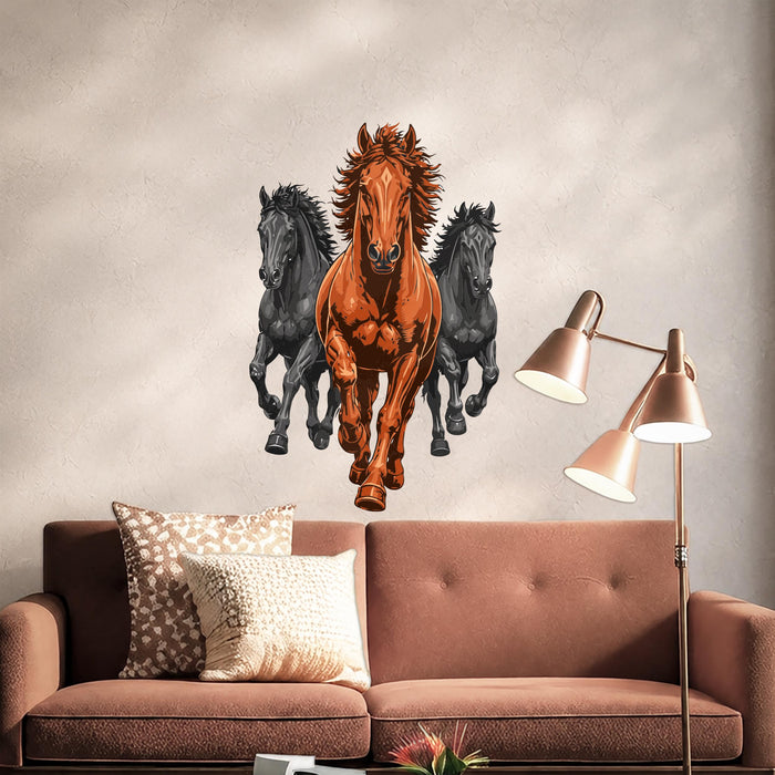Colorful Running Horses Animals Nature Decal z5862