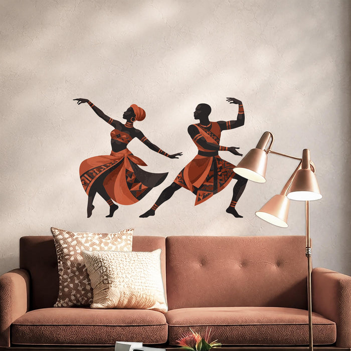 Colorful Black  African Dancing Dance Decal z5863