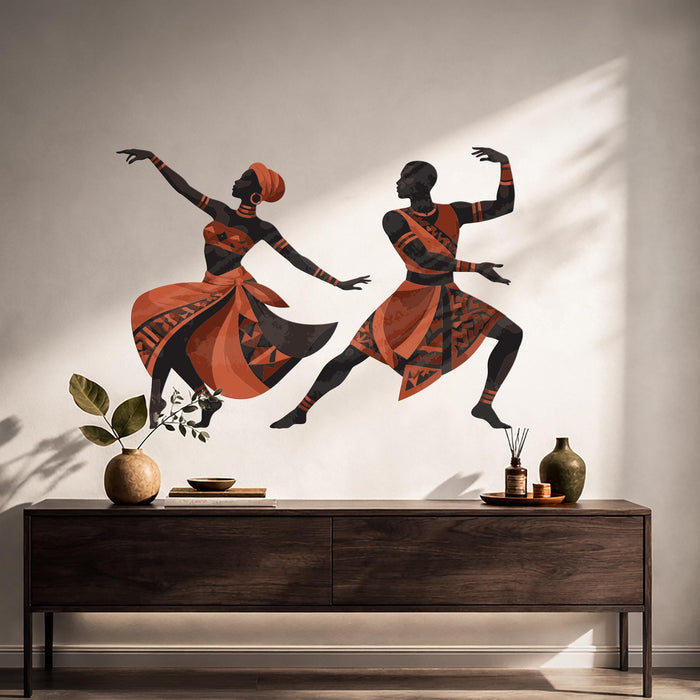 Colorful Black  African Dancing Dance Decal z5863