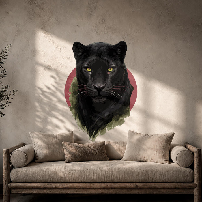Scandinavian Animal Panther Cougar Terracotta Vinyl Decal z5841