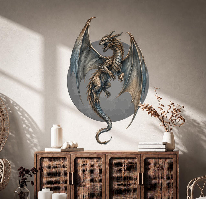 Colorful Wall Decal Dragon Fantasy Vinyl Art z5846