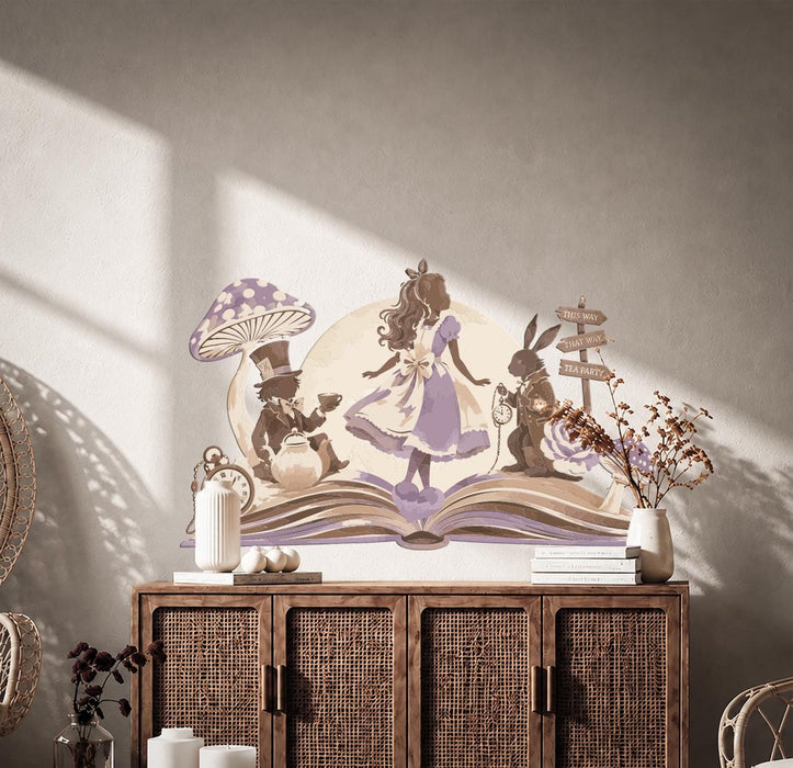 Colorful Alice In Wonderland Fairy Tale Decal z5848