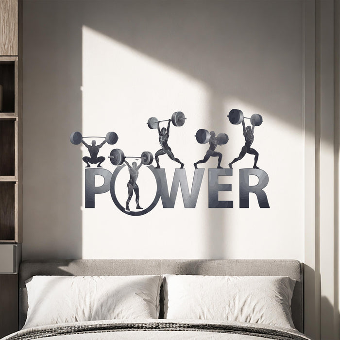 Colorful Gym And Sport  Wall Decal Barbells Vinyl Art z5687