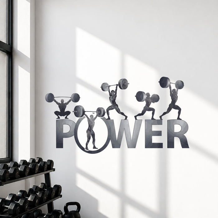 Colorful Gym And Sport  Wall Decal Barbells Vinyl Art z5687