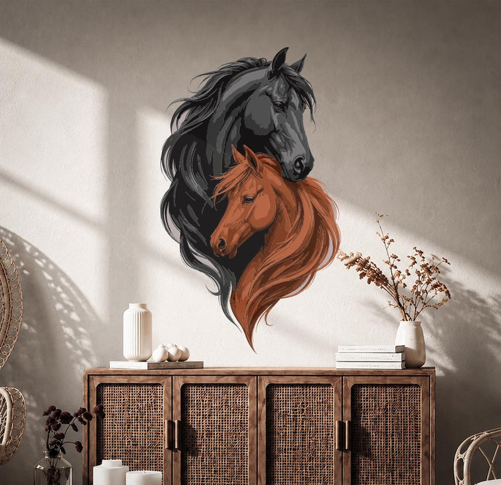 Colorful Horse Animals Romantic Decal z5851