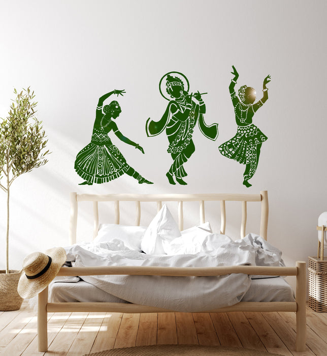 Sale Indian Woman Dance Hindu Vinyl Wall Decal Sticker Unique Gift (774ig) L 28.3 in X 45 in