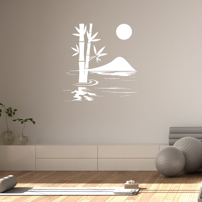 Wall Decal Bamboo Lake Nature Home Decoration Art Room Vinyl Stickers Unique Gift (ig2918)