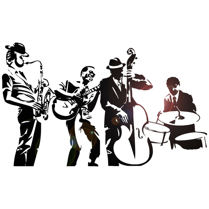 Vinyl Wall Decal Jazz Band Musical Art Music Decor Stickers Mural Unique Gift (ig4054)