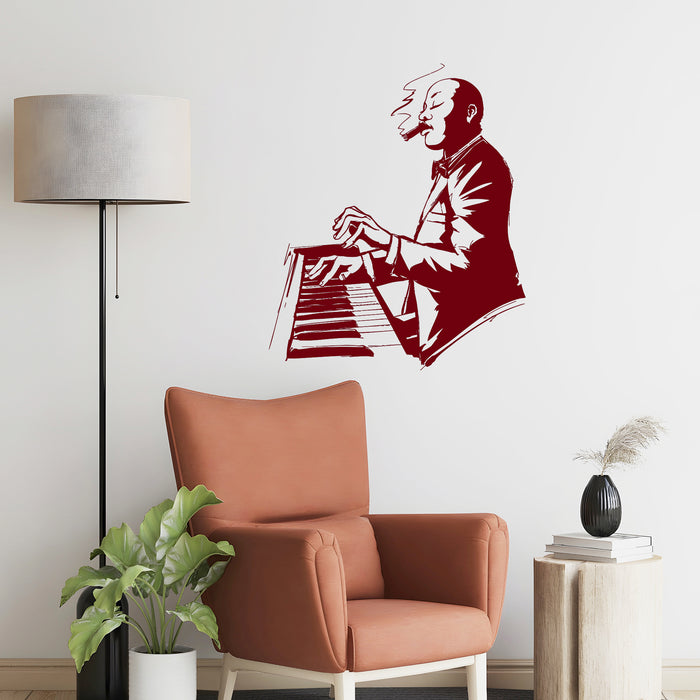 Wall Vinyl Decal Jazz Singer Music Musical Art Mural Stickers Unique Gift (ig3134)